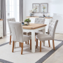 Cheshire White Square Flip Top Dining Table + 4 Bunbury Chair Set