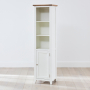 Cheshire White Painted Tall Narrow Bathroom Cupboard