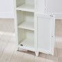 Cheshire White Painted Tall Narrow Bathroom Cupboard