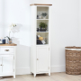 Cheshire White Painted Tall Narrow Bathroom Cupboard