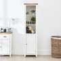 Cheshire White Painted Tall Narrow Bathroom Cupboard