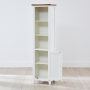 Cheshire White Painted Tall Narrow Bookcase Cupboard