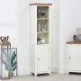 Cheshire White Painted Tall Narrow Bookcase Cupboard