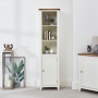 Cheshire White Painted Tall Narrow Bookcase Cupboard