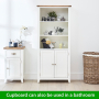 Cheshire White Painted Tall Wide Bookcase Cupboard