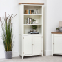 Cheshire White Painted Tall Wide Bookcase Cupboard