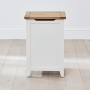 Cheshire White Painted Laundry Bin with Oak Top