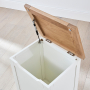 Cheshire White Painted Laundry Bin with Oak Top