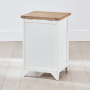 Cheshire White Painted Laundry Bin with Oak Top