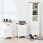 Cheshire White Painted Laundry Bin with Oak Top