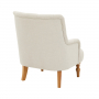 Chatsworth Natural Linen Fabric Button Upholstered Armchair