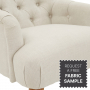 Chatsworth Natural Linen Fabric Button Upholstered Armchair