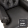 Bolesworth Button Back Armchair with Black Faux Leather