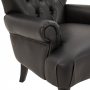 Bolesworth Button Back Armchair with Black Faux Leather