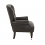 Bolesworth Button Back Armchair with Black Faux Leather