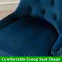 Luxury Blue Velvet Scoop Back Office Chair