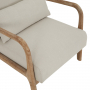 Boho Armchair with Natural Linen Fabric