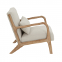 Boho Armchair with Natural Linen Fabric