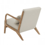 Boho Armchair with Natural Linen Fabric