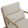 Boho Armchair with Natural Linen Fabric