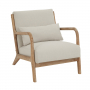 Boho Armchair with Natural Linen Fabric