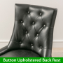 Luxury Black Faux Leather Scoop Back Office Chair