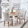 Solid Oak Refectory 2.4m Dining Table and 8 Bunbury Oatmeal Chairs