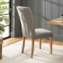 Bunbury Grey Fabric Dining Chair with Oak Legs