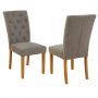 Bunbury Grey Fabric Dining Chair with Oak Legs