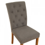 Bunbury Grey Fabric Dining Chair with Oak Legs