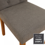 Bunbury Grey Fabric Dining Chair with Oak Legs