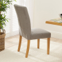 Bunbury Grey Fabric Dining Chair with Oak Legs