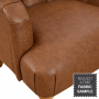 Chatsworth Tan Brown Faux Leather Button Upholstered Armchair