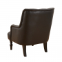 Chatsworth Black Faux Leather Button Upholstered Armchair