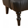 Chatsworth Black Faux Leather Button Upholstered Armchair