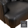 Chatsworth Black Faux Leather Button Upholstered Armchair