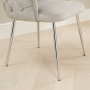 Amore Grey Velvet Dining Chair with Chrome Legs