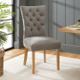 Chester Grey Fabric Dining Chair with Oak Legs