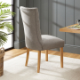 Chester Grey Fabric Dining Chair with Oak Legs