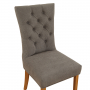 Chester Grey Fabric Dining Chair with Oak Legs