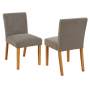 Monty Grey Fabric Dining Chair with Oak Legs