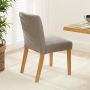 Monty Grey Fabric Dining Chair with Oak Legs