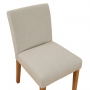 Monty Natural Linen Dining Chair with Oak Legs