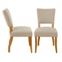 Manor Oak Natural Oatmeal Fabric Dining Chair