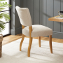 Manor Oak Natural Oatmeal Fabric Dining Chair