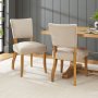 Manor Oak Natural Oatmeal Fabric Dining Chair