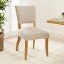 Manor Oak Natural Oatmeal Fabric Dining Chair