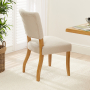 Manor Oak Natural Oatmeal Fabric Dining Chair