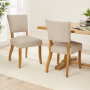 Manor Oak Natural Oatmeal Fabric Dining Chair