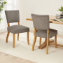 Manor Oak Grey Fabric Dining Chair